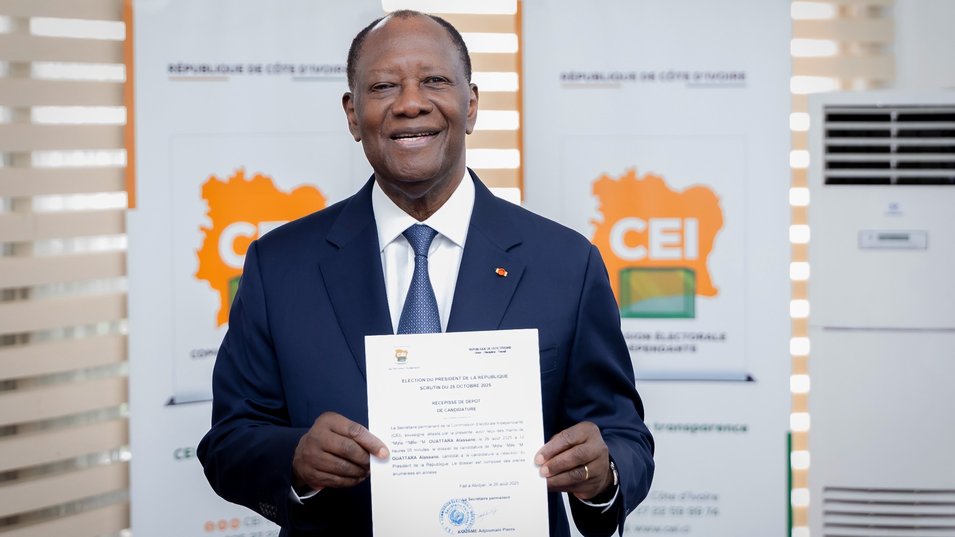Dépot de Candidature du Président Alassane Ouattara pour l’élection présidentielle de 2025